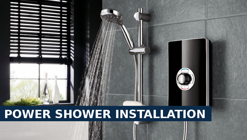 Power shower installation Farningham